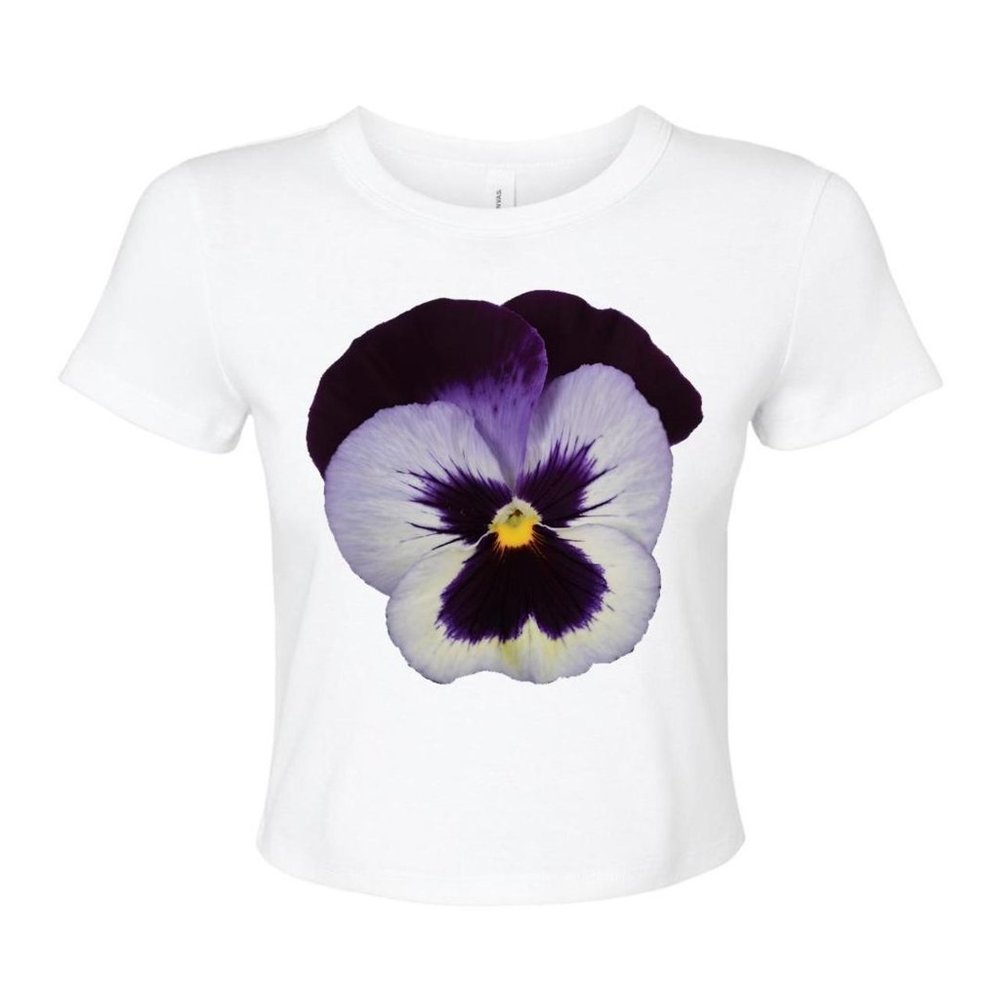 EN FLEURS JUMBO FLOWER BABY TEE — PANSY